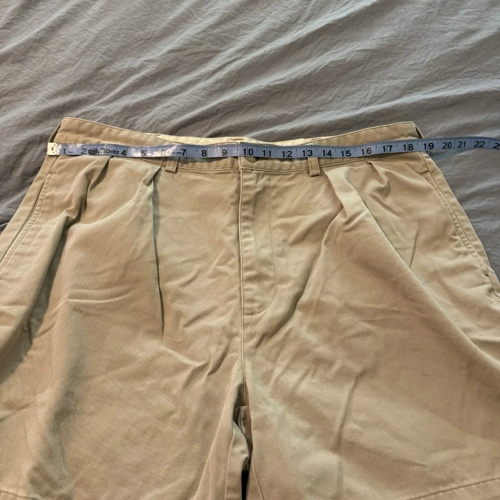 Polo Ralph Lauren 100% Cotton Pleated Chino Shorts Khaki Men's Size 38 - Picture 6 of 6